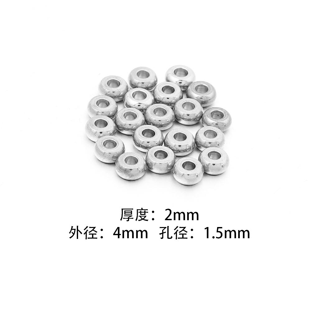 20/50pcs Stainless Steel Spacer Beads Flat Round Loose Wheel Beads For Jewelry Making DIY Charms Bracelet Necklace Accessories