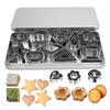 30pcs Assorted Shape Cookie Cutter Geometric Easy Press DIY Mini Baking Mold