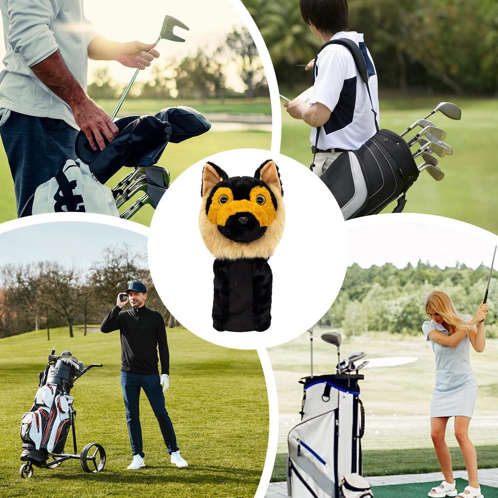 Golf Driver Head Covers Lightweight Funny Shockproof Dog Plush Men Golf Driver Headcover For Women Junior Athletes Golfers