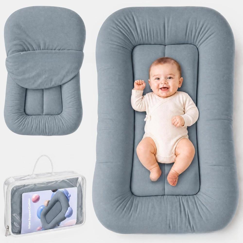 Culla portatile per neonati, pieghevole, lavabile in lavatrice, anti-pressione, nido per neonati per viaggi e co-sleeping, morbido lettino per neonati