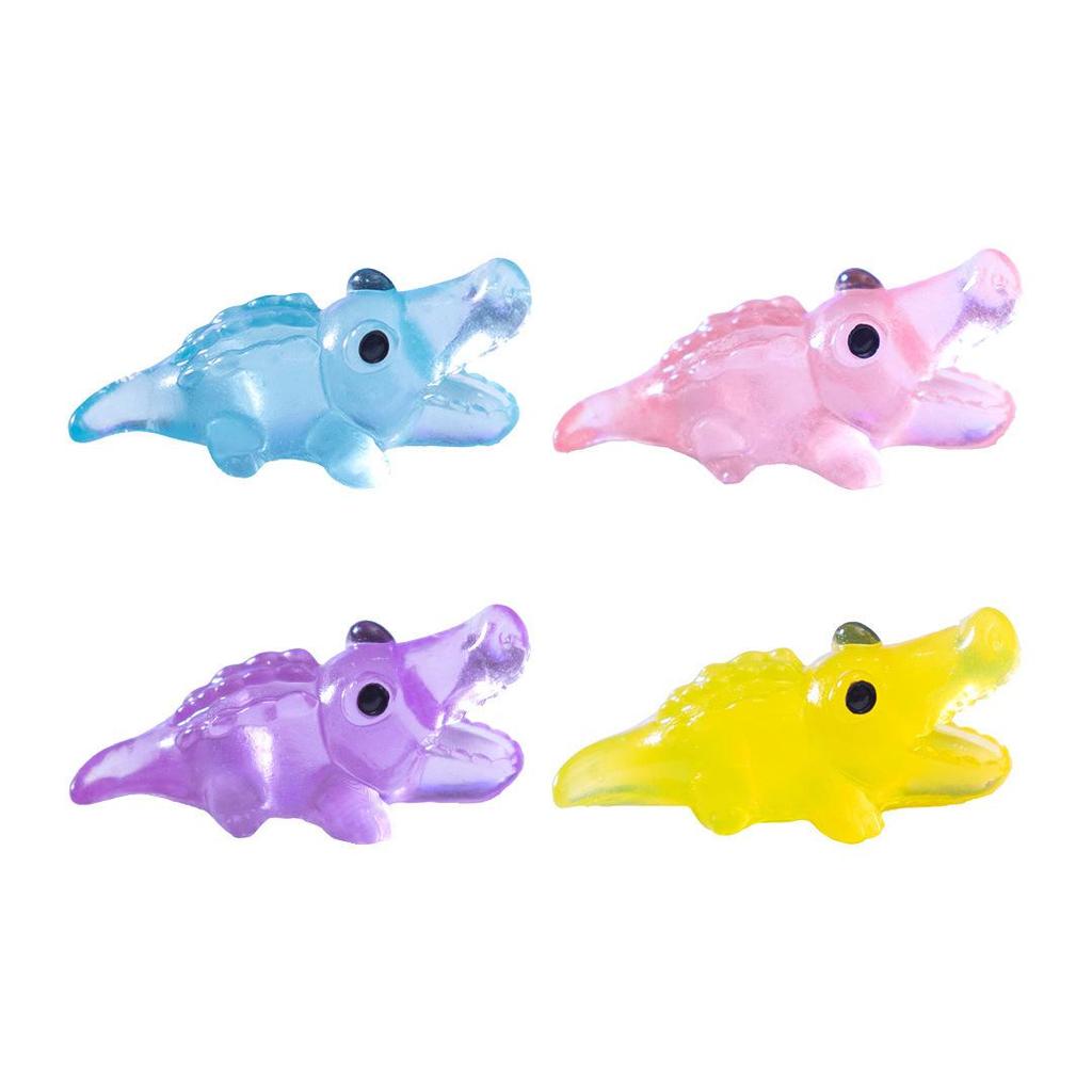 10-100 pz Mini Animali Coccodrillo Luminosi Mini Animali in Resina per Casa delle Bambole Micro Giardino Fatato Paesaggio Acquario Decorazione Compleanno