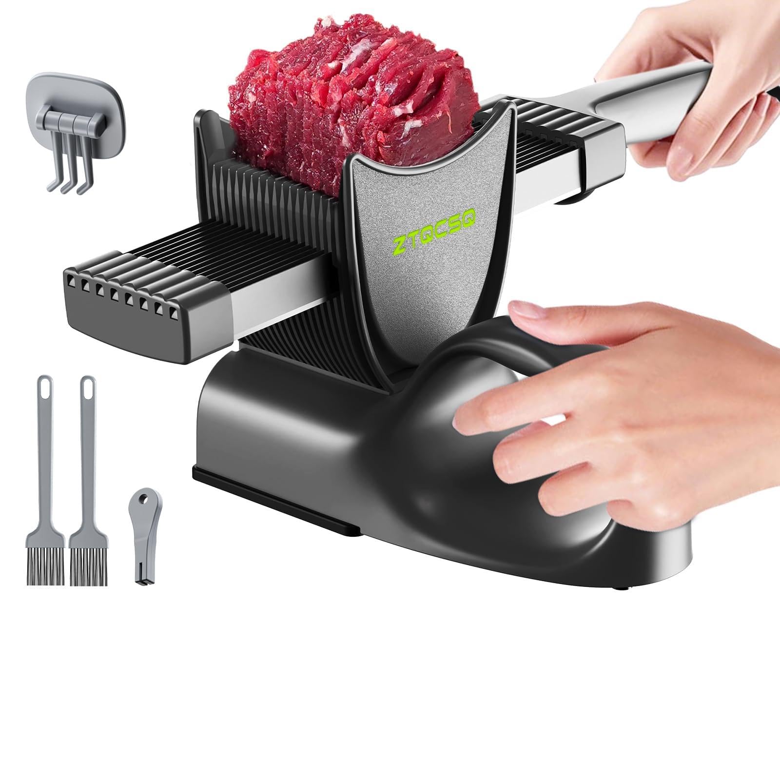 

ZTQCSQ Raw Meat Slicer Meal Adjustable Thickness 2 or 4 mm Manual Quick for and for and Hot Pot Gray (Stable Grip), Prep, Cutter, Slicing, Shredding,