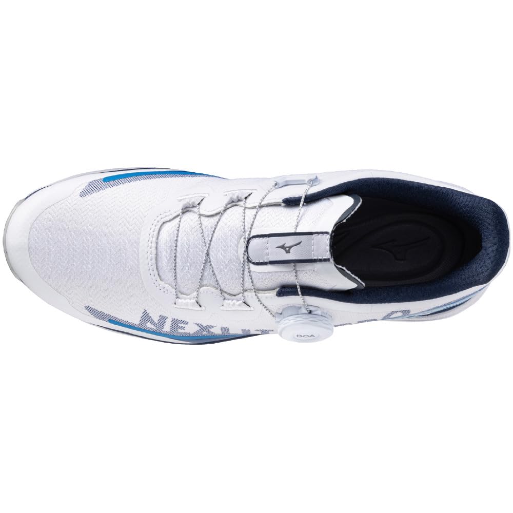 Mizuno Nexlite Zero IG BOA Golf Wide Size 3E Shoes, Lightweight, Grip, Waterproof, Men's, Off-White/Sax, 27.0 cm,