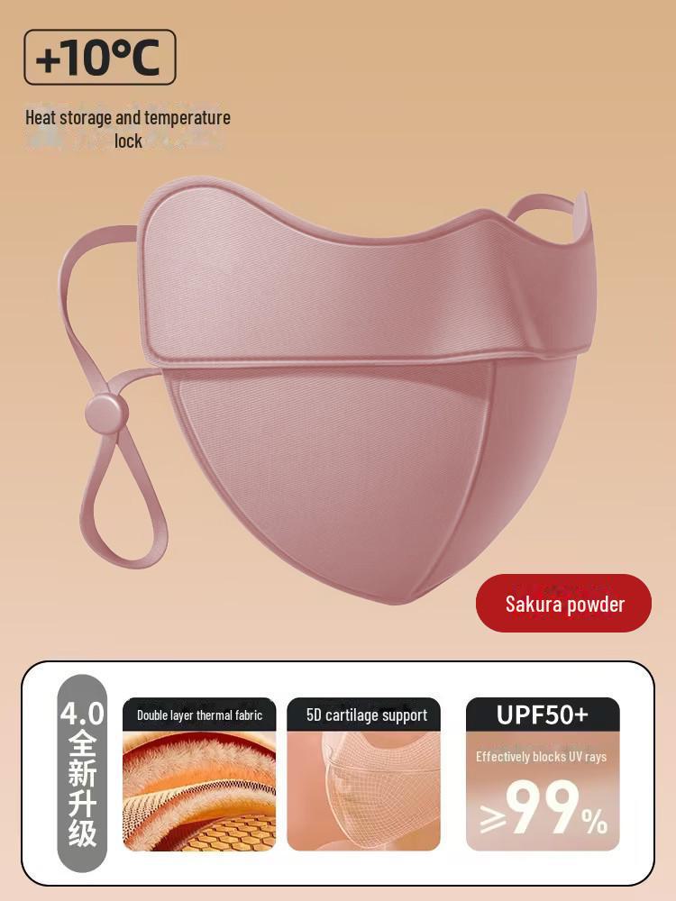 Douyin-Inspired Maillard Women's Winter Mask: Windproof, UV-Protected, Thick, Breathable, with Eye Protection.