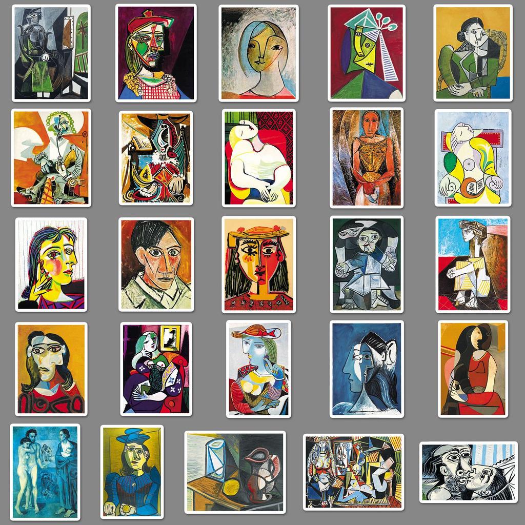 50 Graffiti Stickers Personalized Artistic Style Oil Painting Decorative Water Cup Mobile Phone Case Computer Stickers