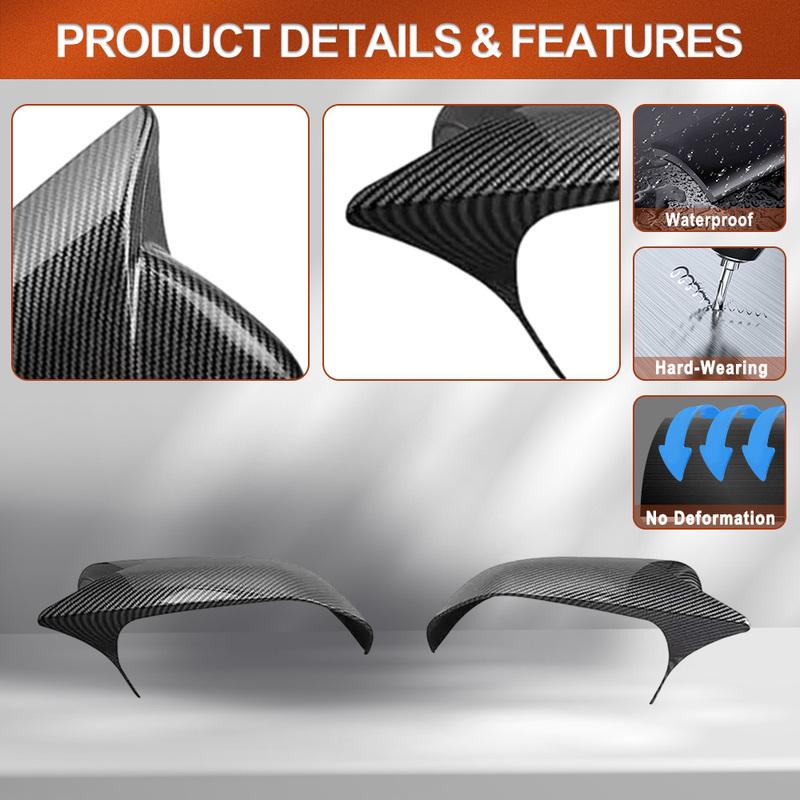 2pcs Rearview Side Mirror Cover Wing Cap Exterior Door Rear View Case Trim For Ford Explorer     2024