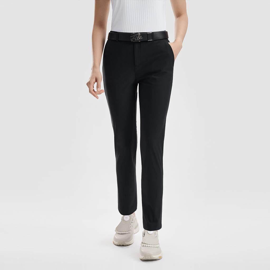 Fila Golf Series Simple Classic Sports Versatile Comfortable Knitted Casual Pants Women Bottoms A11W625605FBK