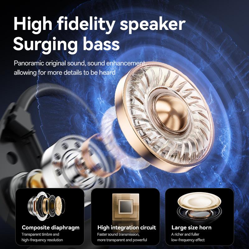 JYL TS AI Translation Bluetooth Headphones M94 Touch Screen Ear-free Long Battery