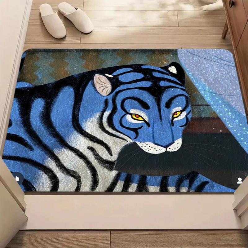 

Modern Abstract Carpet Mat Rug Elegant Home Decoration Piece Non-Slip Stylish Doormat for Living Room Bedroom Kitchen Entrance 40cm x 60cm
