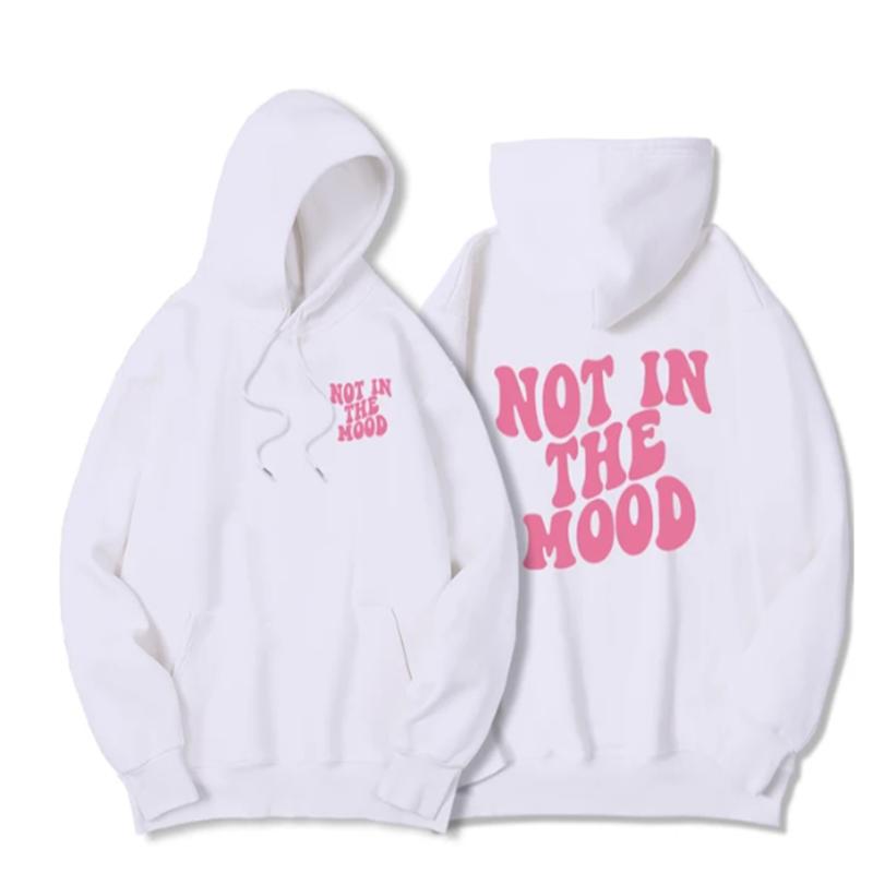 Not In The Mood Printed Hoodie Men Harajuku Fashion Quality Hoody Fleece Casual Soft Sweatshirt Autumn Oversize Sportswears