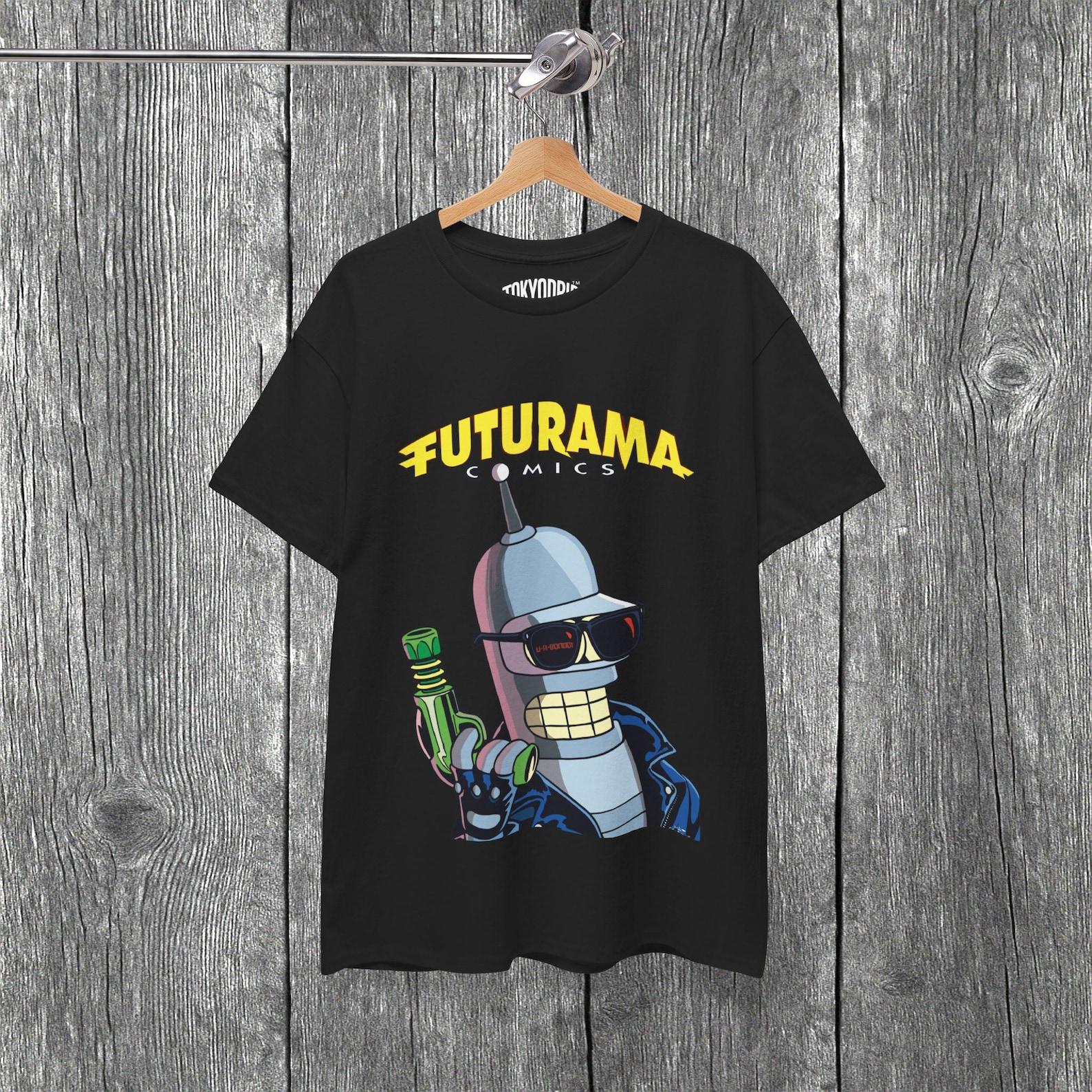 Bender Futurama T-Shirt: Skater Streetwear Graphic Tee M