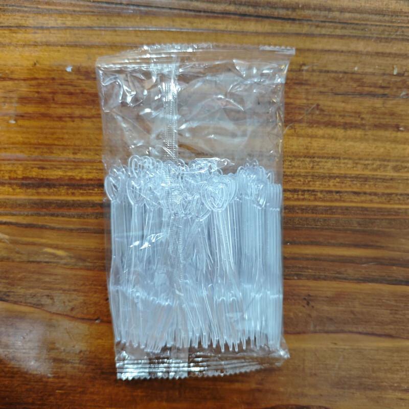 Disposable Heart-Shaped Fruit Forks