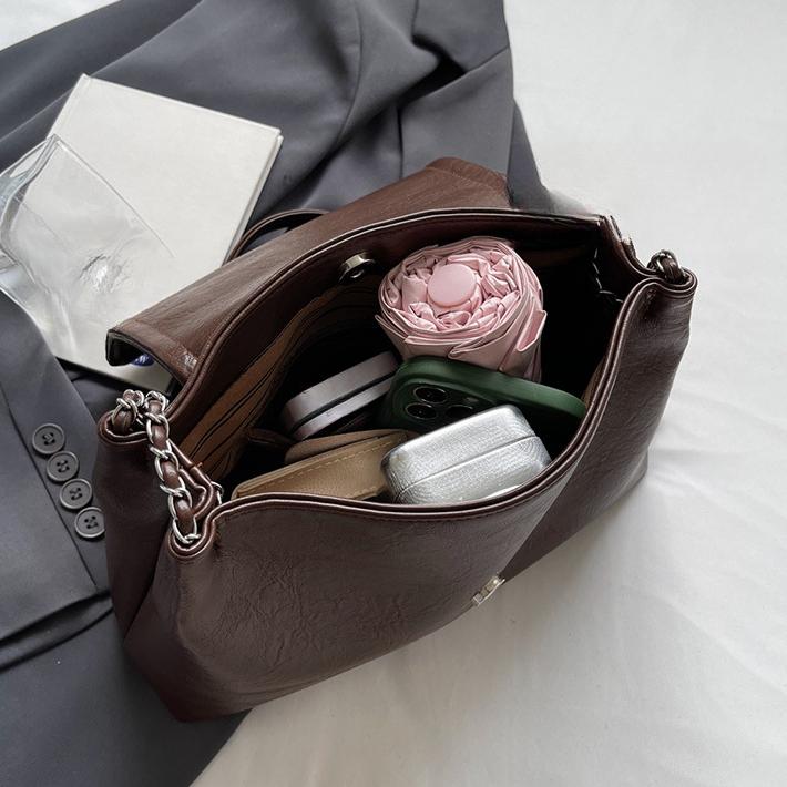 Women Bag Handbag Women's New Retro Chain Shoulder Messenger Bag Textured Commuter Tote Bag