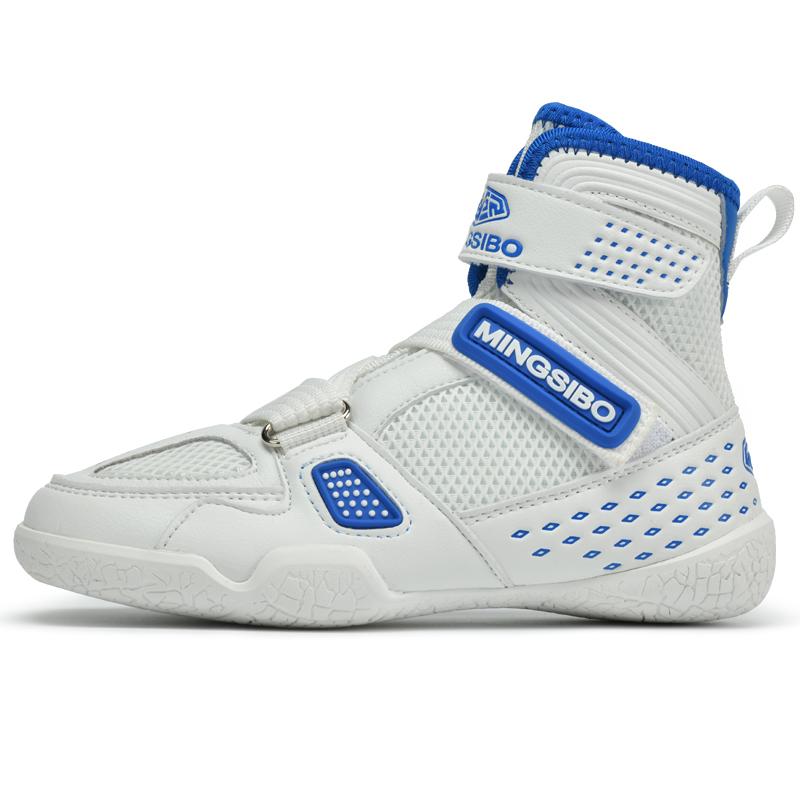 Brand MINGSIBO Kid Size 28-38 Boxing Shoes  Non Slip Training Wrestling Shoes Breathable Boxing Fighting Boots Men Combat Shoes