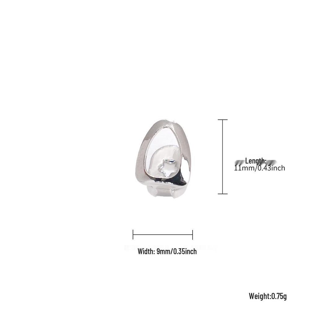 Hip-Hopowe Grillz: Zestaw na jeden/dwa zęby - Modny dodatek na Halloween i do klubu nocnego dla mężczyzn i kobiet.