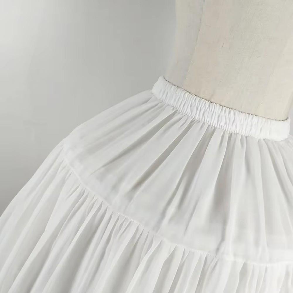 Elastic Wedding Petticoats Adjustable Fish-bone Skirt Cute Puffy Short Skirts Girl Lolita Skirts