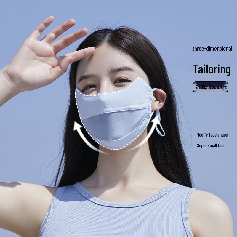 ACRUNU Full Face UV Protection Cycling Mask - Ice Silk Facekini Sunshade Cover