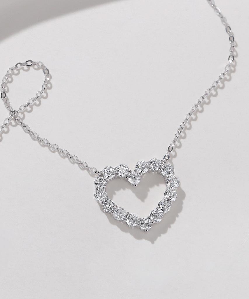 Mcel 14K Eloy Heart 0.1 Carat Lab-Worn Diamond Necklace