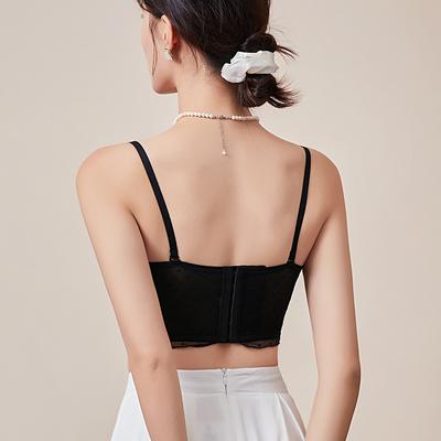Big Breasts Show Small Lace Sexy Silk Bra, Thin Adjustable Breast Collection Mulberry Silk Underwear