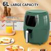 Friteuse à Air Grande Capacité 6L, Four Friteuse à Air Électrique à Chauffage Uniforme à 360° avec Commande Tactile, Température et Minuterie Précises pour la Cuisine Domestique