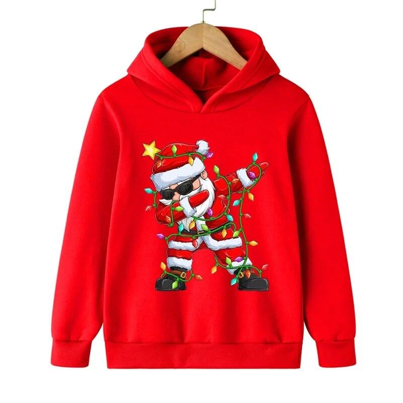 Vánoční Mikiny s potiskem Santa Clause Unisex Dámská Móda Streetwear Oversized Mikiny Mikina Pulovry Teplákové soupravy Unisex Oblečení