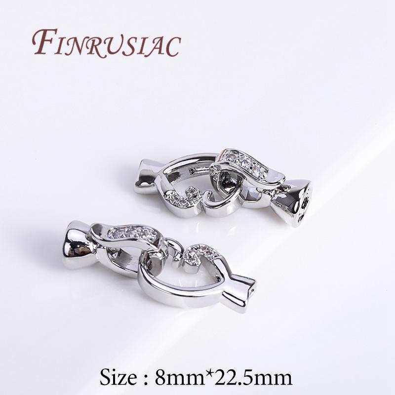 

18K Gold Plated Brass with Zircon Clasps For Jewelry,Fasteners For Bracelets Connectors,Accessories DIY Jewelry Making Supplies 1 piece