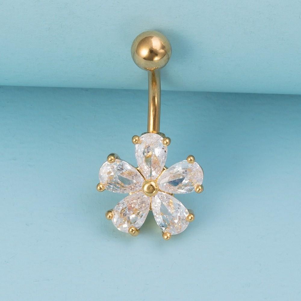 Crystal Navel Ring Stainless Steel Body Piercing Jewelry Belly Button Rings  Sexy