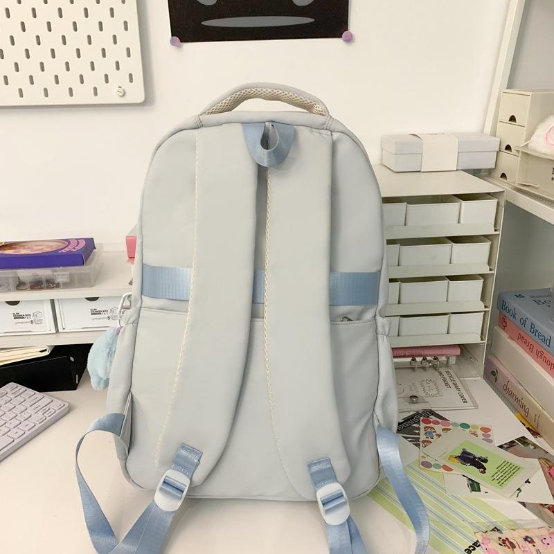 School bag junior high school girls high value niche high school students lightweight cute girl contrasting color backpack