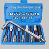 Hex Socket S2 Extended 1/2 Electric Screwdriver Bit and Wrench Set