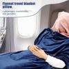 Tragbare Reise Decke Weiche Flanell Flugzeug Decke Faltbar 2 in 1 Reise Kissen und Decken Set Flugzeug Auto Reise Zubehör
