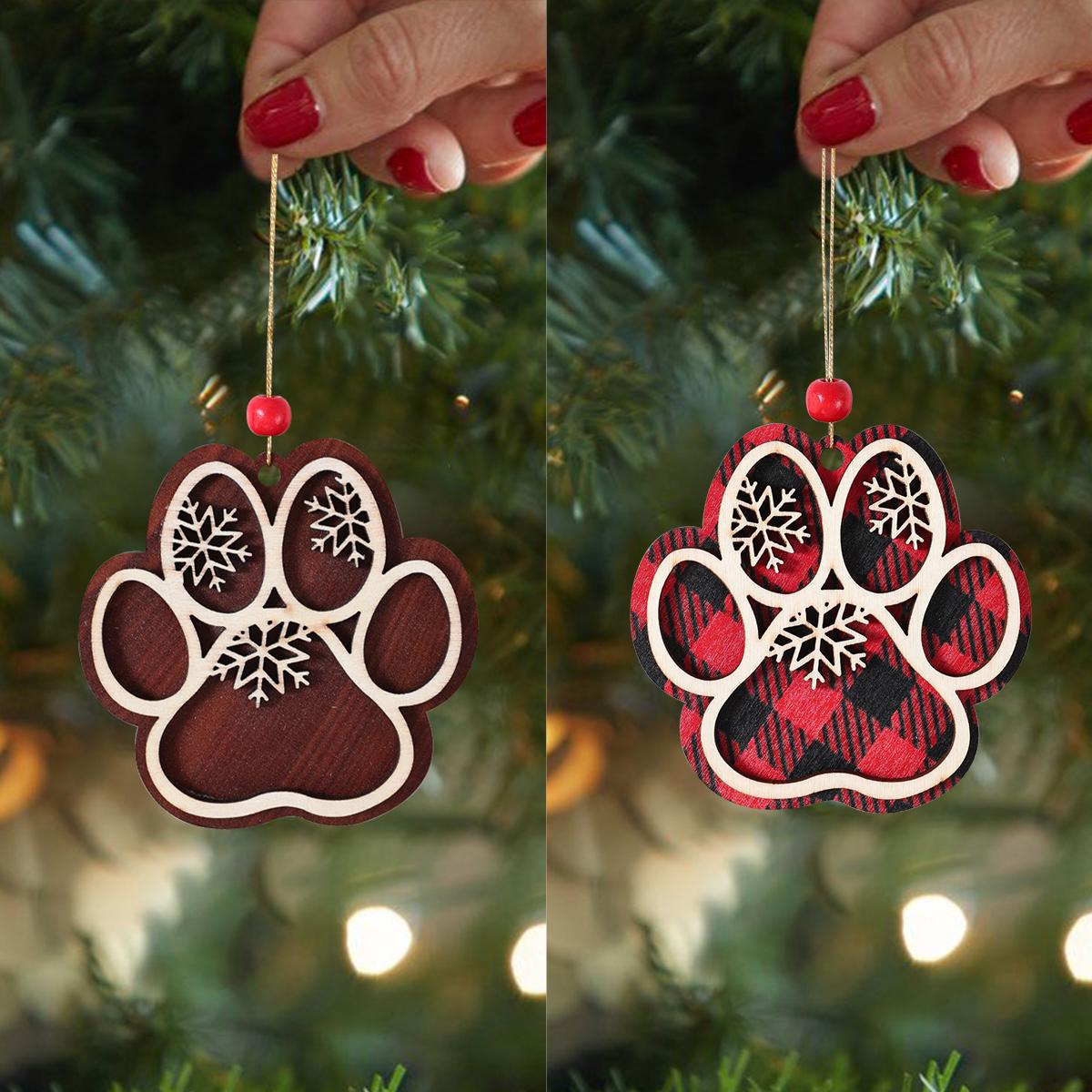 

Christmas Dog Paw Pendant Merry Christmas Decoration for Home 2024 Pendant Xmas Tree Ornaments Navidad Natal New Year Gifts 2025