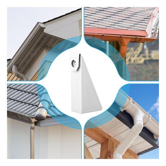 25 Pcs White Aluminum Gutter Wedges Leveling Shims for 5-Inch K-Style Gutters DIY Gutter