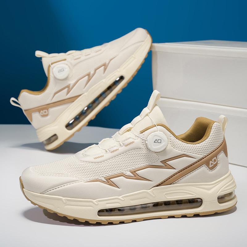 New Men's Shoes Autumn Breathable Button Rotating Convenient Mesh Sports Outdoor Sports Leisure Running and Hiking Shoes