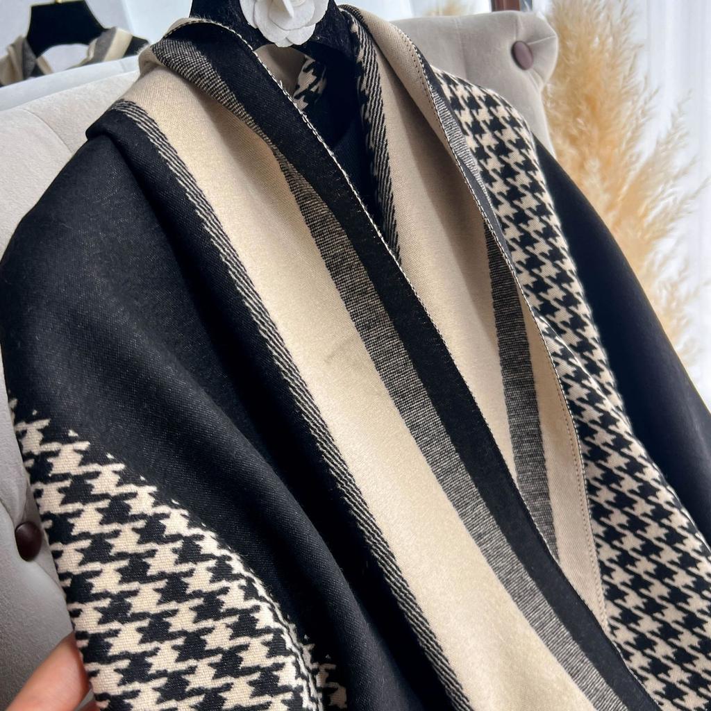 Luxury Winter Cashmere Scarf Women  Design Warm Pashmina Blanket Poncho Scarves Female Carriage Shawl Thick Foulard Bufanda