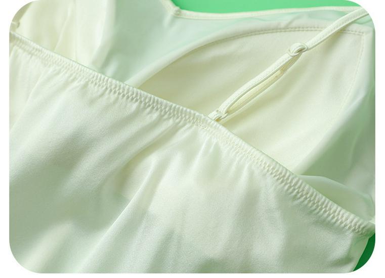 19 Momme Mulberry Silk V-Neck No-Bra Camisole Tank Top for Women - Thin Summer Base Layer