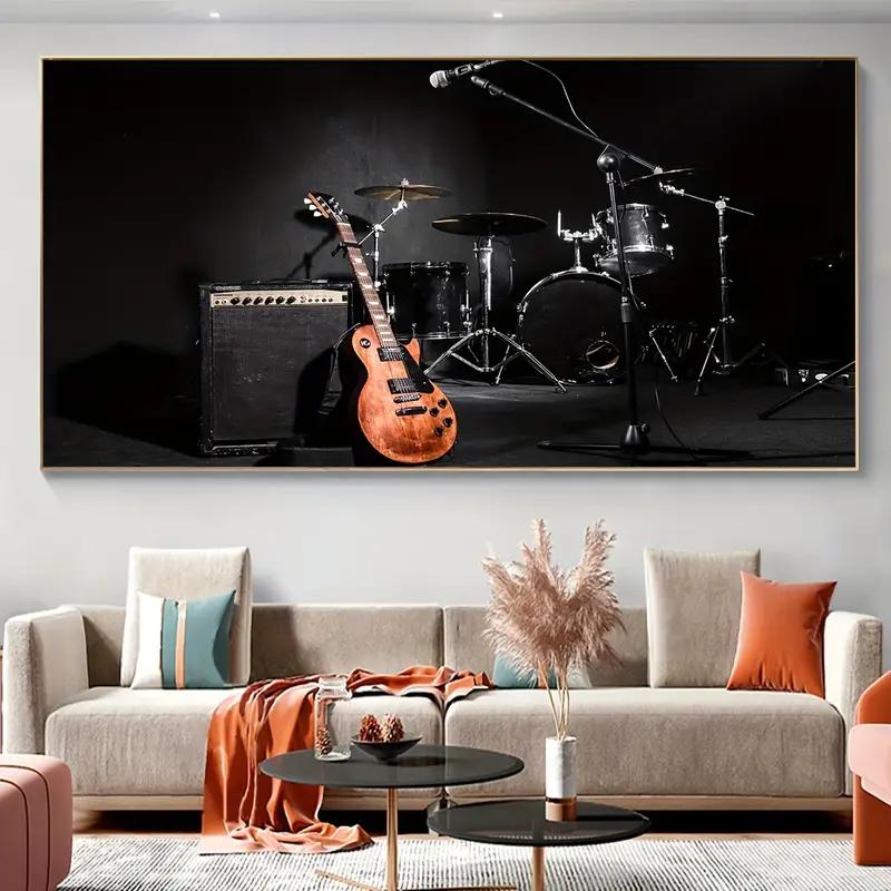 Unframed Canvas Poster, Modern Art, Musical Instruments Wall Art, Ideal Gift For Bedroom Living Room Corridor, Wall Art,