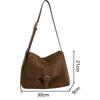 Vintage All-match Underarm Single Shoulder Bags Women's Large Capacity Crossbody Bags Casual Velvet Commuter Messenger Bags