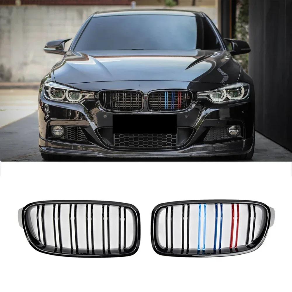 Glossy Black Front Grills Replacement for BMW 3 Series F30  F35 2013-2019 Car Bumper Grille Hood M Color