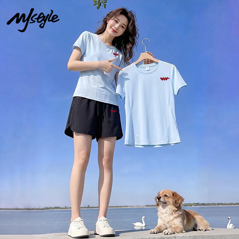 MJ STYLE Women s Cooling Sport T-Shirt & Shorts Set M