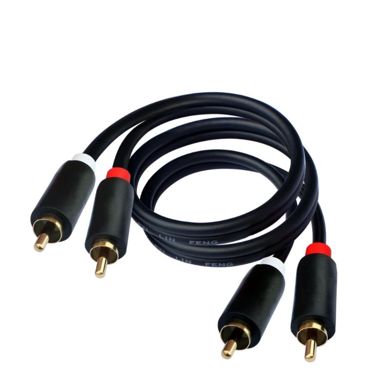 2RCA To 2 RCA Male To Male Audio Cable Gold-Plated RCA Audio Cable for Home Theater DVD TV Amplifier CD Soundbox