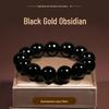 Super God Shine Black Obsidian Bracelet 6-18mm for Men and Women