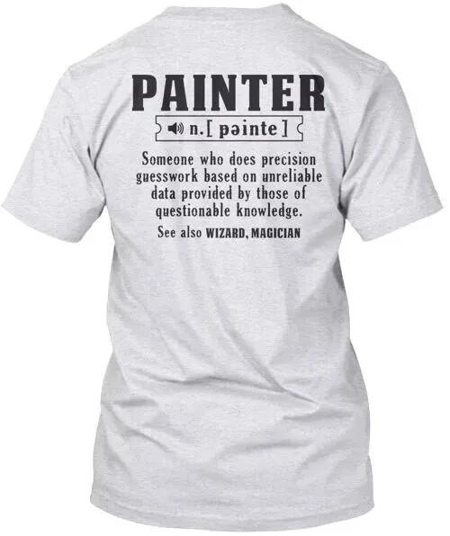 Painter T Shirt Made in the USA Size S to 5XL White Tshirt