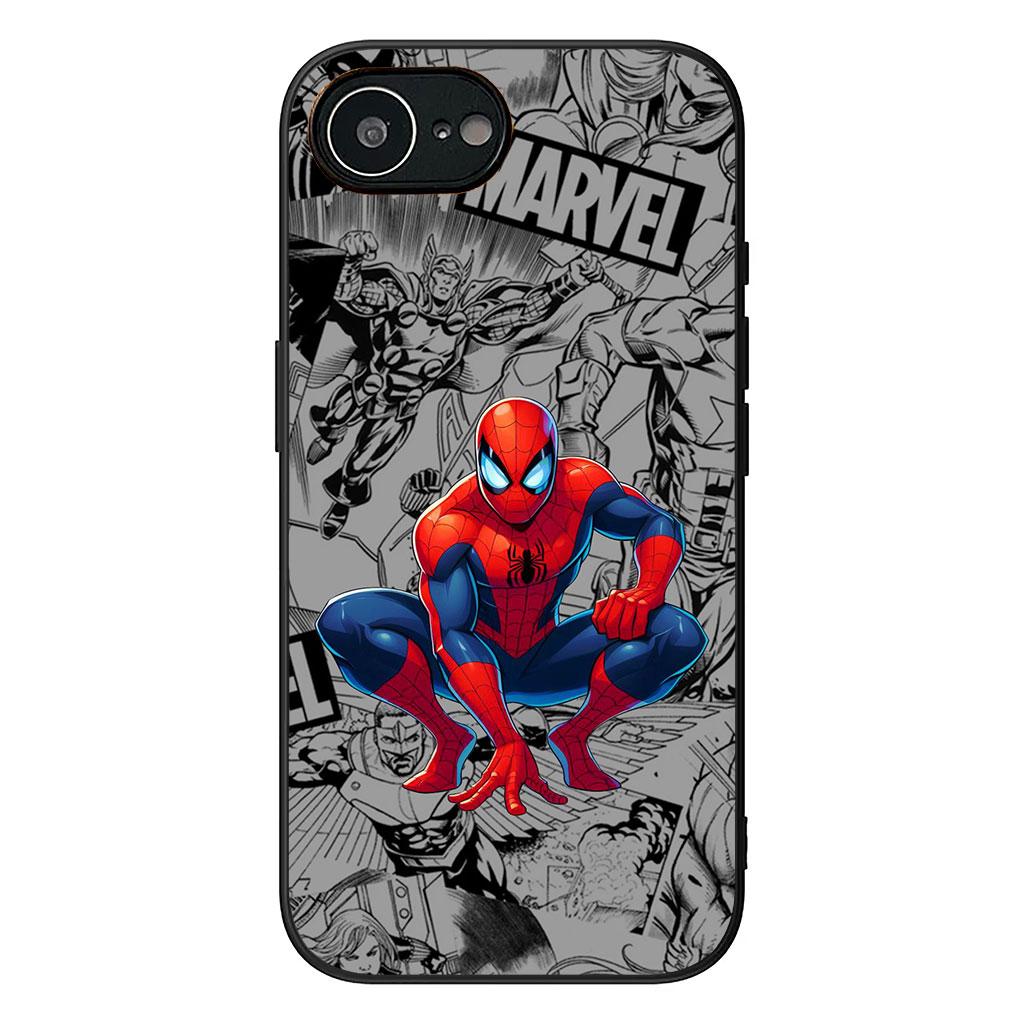 

Spider Marvel Man Spiderman Casing Phone Cover for Apple iPhone 16 15 14 11 Pro Max 7 8 Plus SE2 SE3 SE 2022 2020 Case iPhone 8