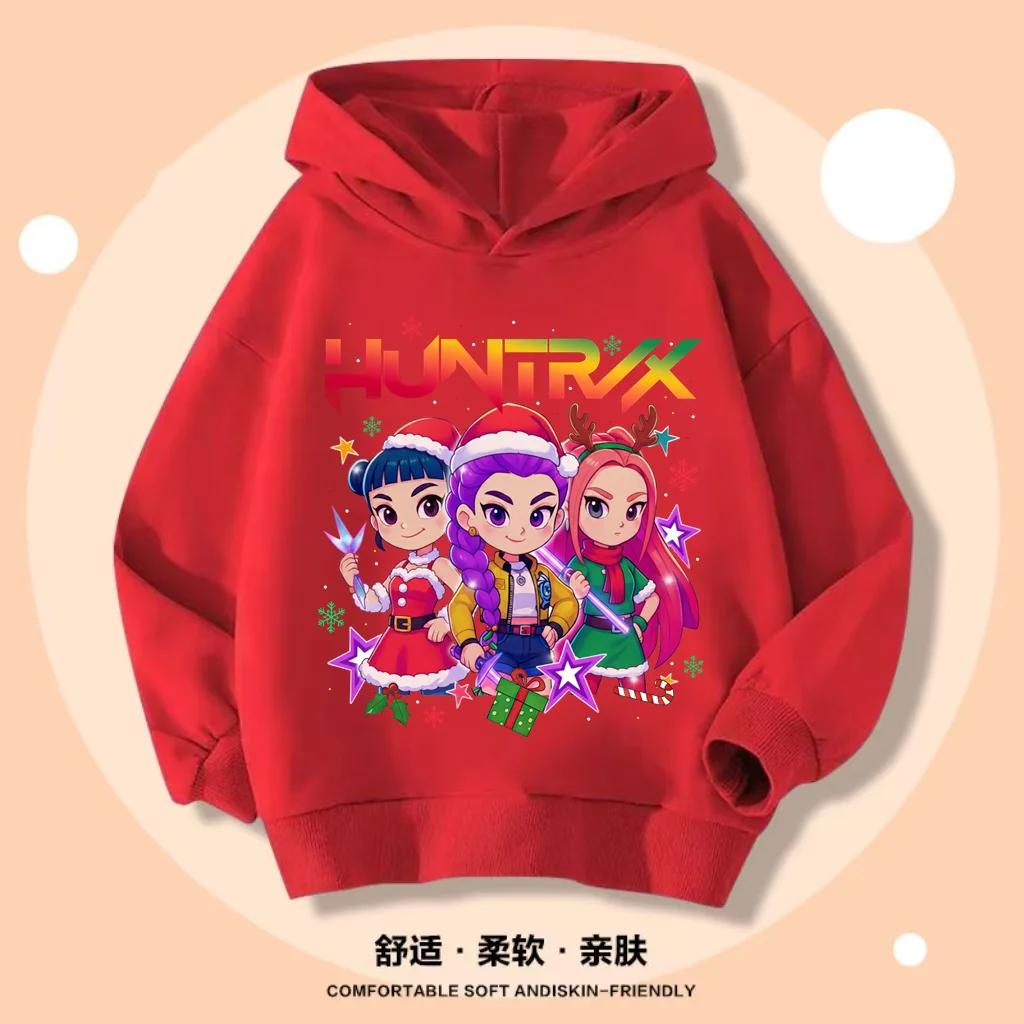 KPop Devil Hunter Huntrix Hoodie Christmas Gift Children's Hoodie Princess Girl Fashion Spring and Autumn Hooded Pullover