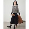 Women's Chic Wool Down Jacket & Skirt Set