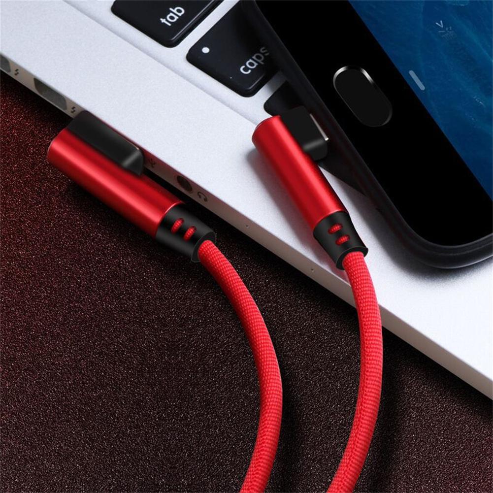 Double Elbow 90 Degree Micro Usb Type-c Data Cable Fast Charging Cable For Laptop Phone Charger Line