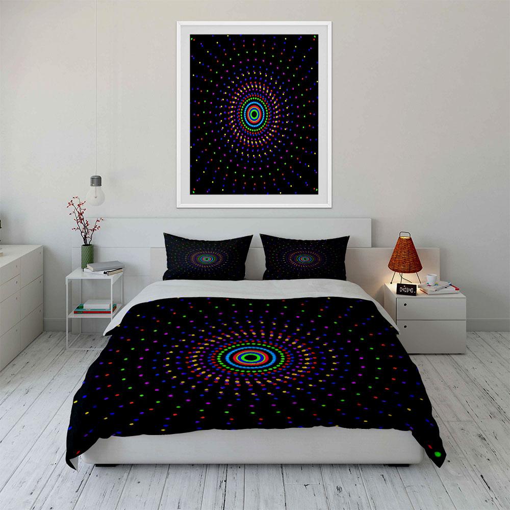 Colorful Pattern Decor Set Soft Comfortable Duvet Cover Bedding Set Included 1*Duvet Cover & 2*Pillowcases, Gift