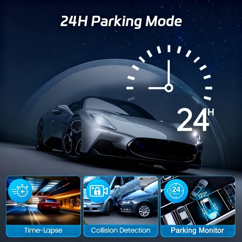 360° Dashcam Car Camera Recording Wifi Wireless Webcam Way Video Recorder 1080P 24 Parking 4 Channel Car Black Box