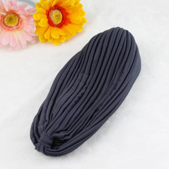 Modische Damen Indischer Stil Dehnbar Plissiert Turban Hut Kappe Kopfwickel Bandana