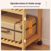 Minimalist Bamboo Clothes Rack with Storage Cabinet
